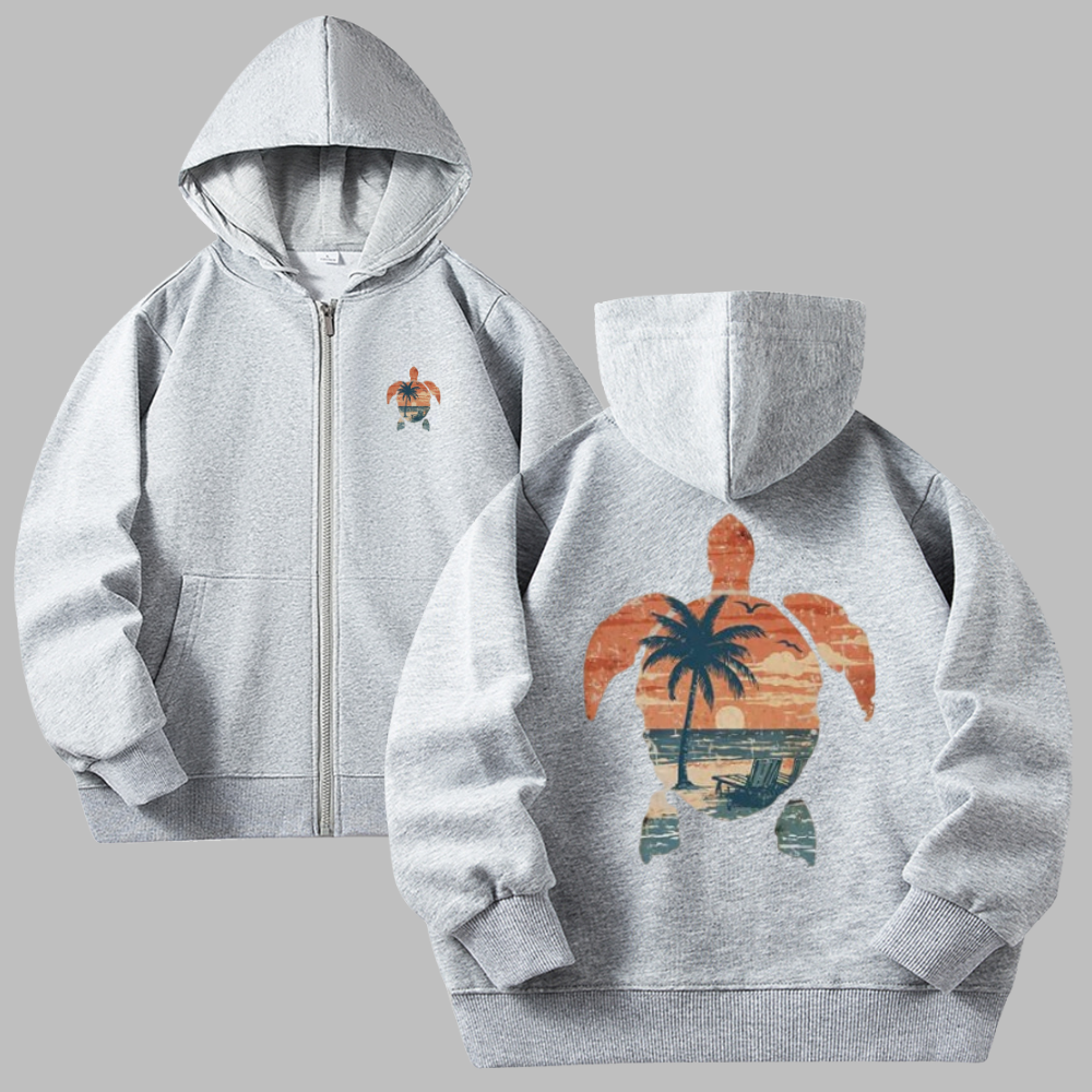 Tide Turtle Zip Hoodies