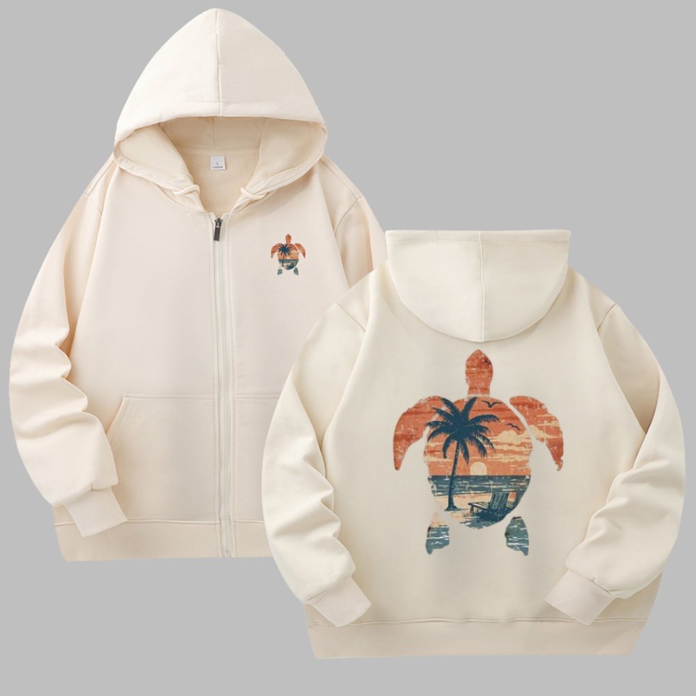 Tide Turtle Zip Hoodies