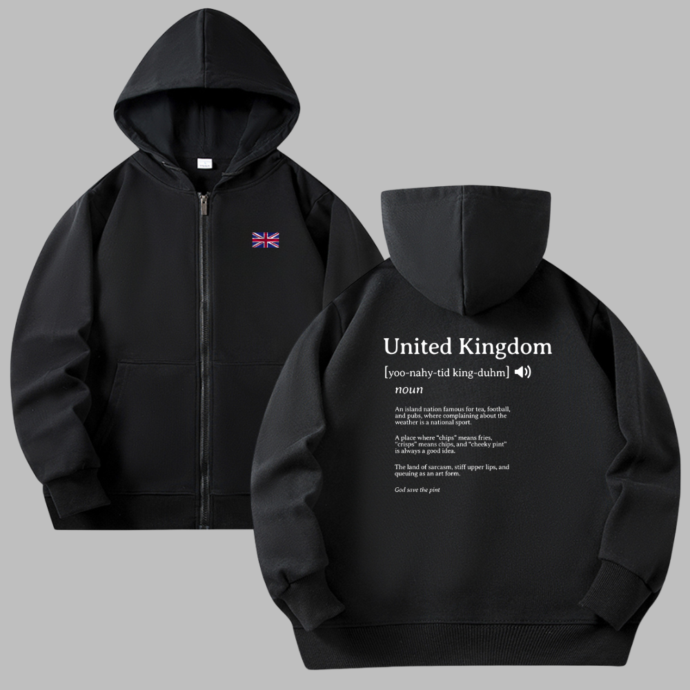 UK Zip Hoodies