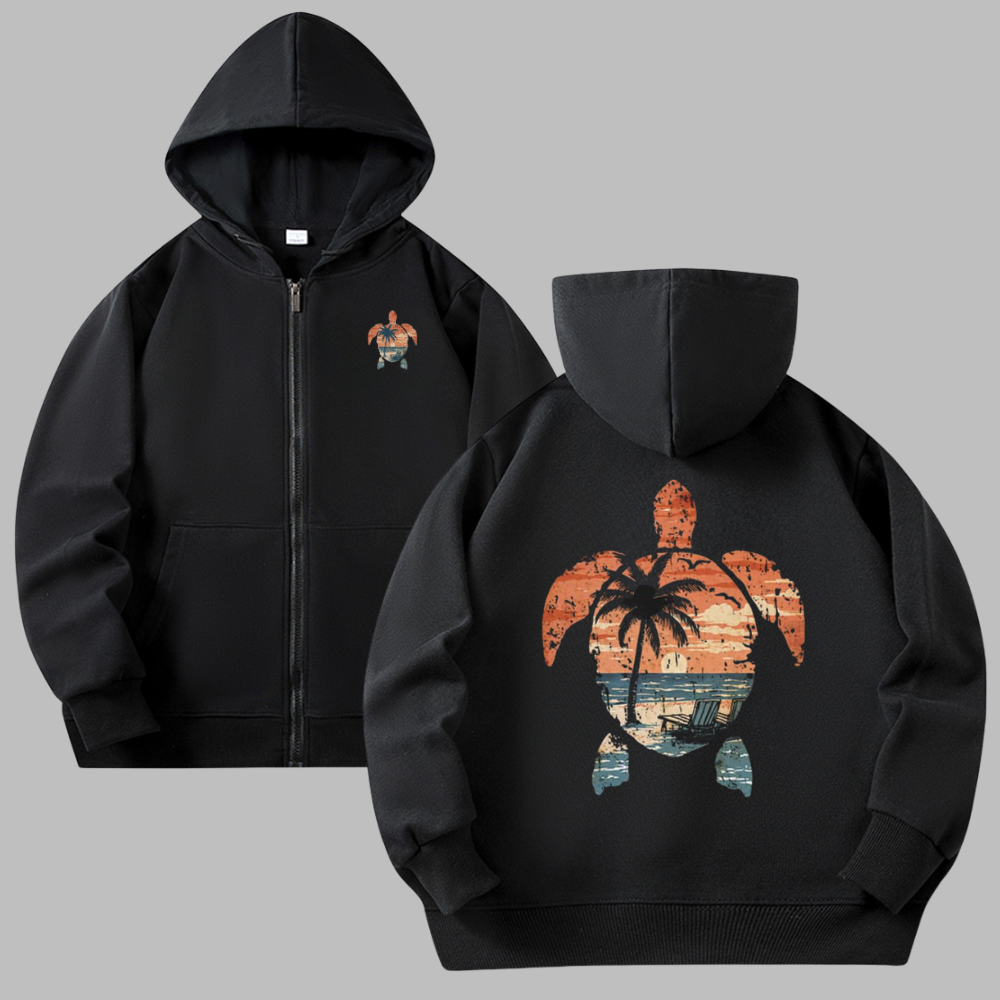 Tide Turtle Zip Hoodies