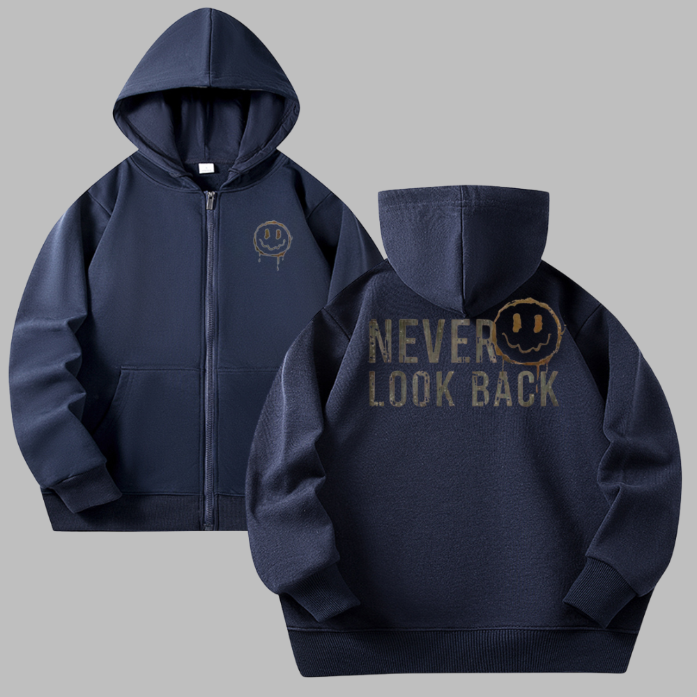 Never Look Back Zip Hoodies