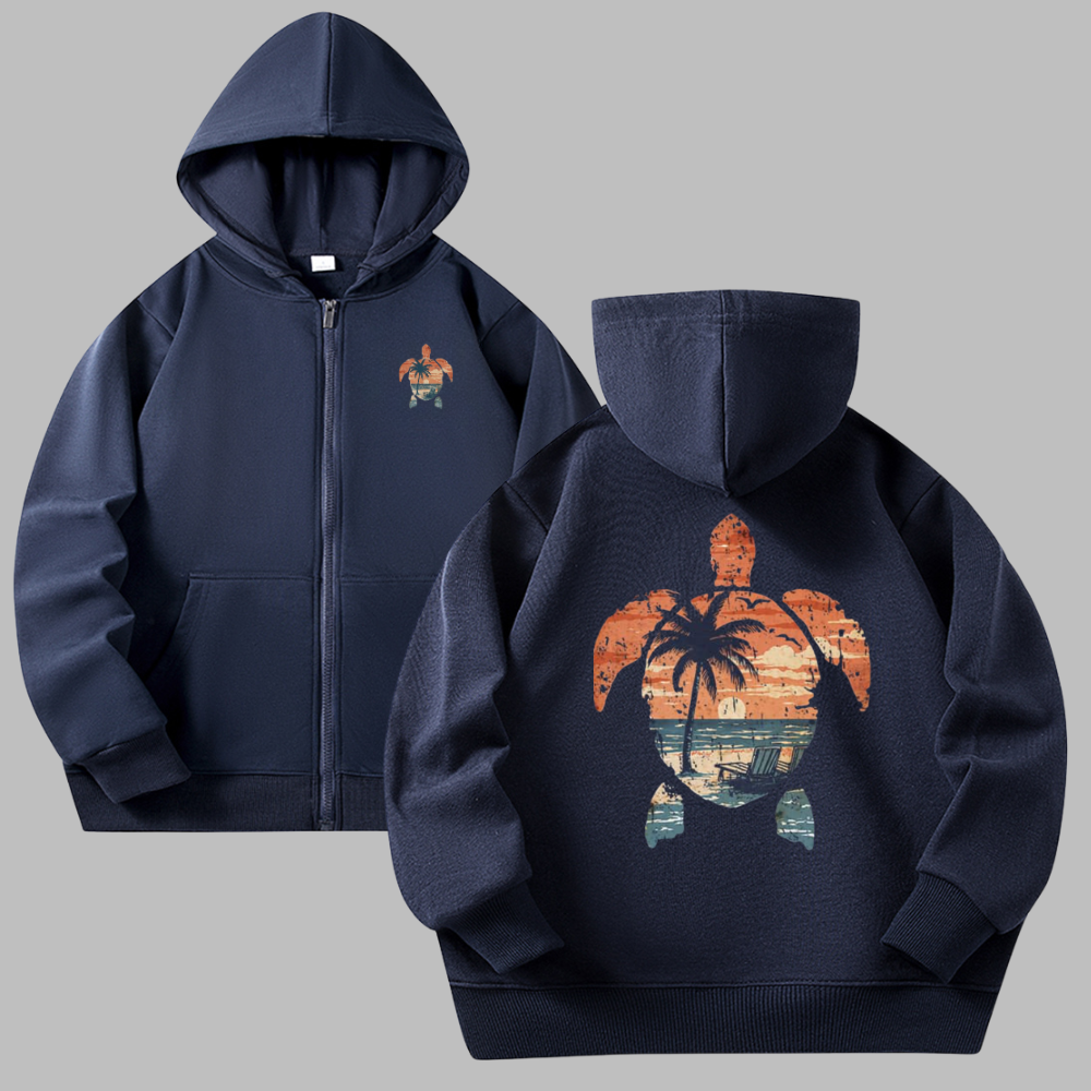 Tide Turtle Zip Hoodies