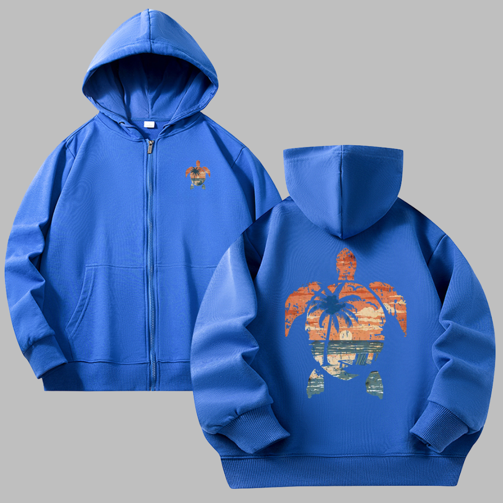 Tide Turtle Zip Hoodies